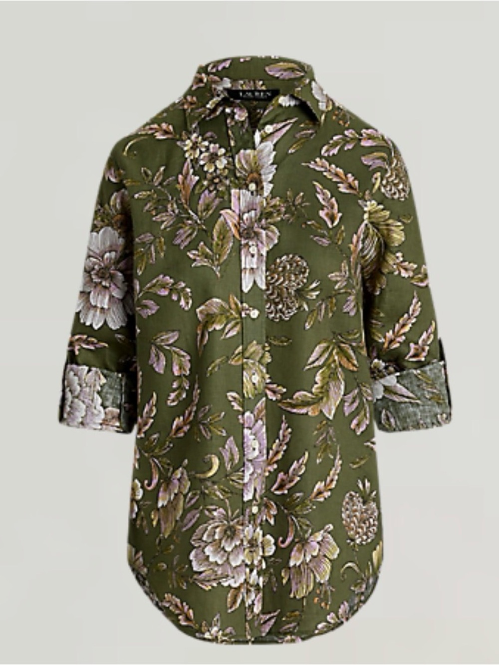 ▪️Ralph Lauren Relaxed Fit Floral Linen Shirt Sz S - Picture 4 of 12